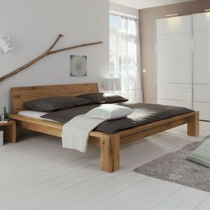 Bett Perugia Komfort Wildeiche Massivholz