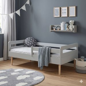 Kojenbett Kids Town Retro Buche teilmassiv mit Lattenrost