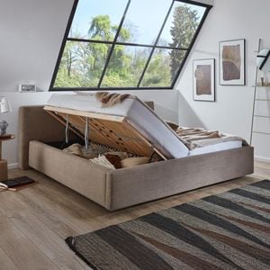 Polsterbett Dorisa Cord mit Bettkasten und Lattenrost