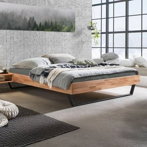 Bett Eneko Kernbuche Massivholz ohne Kopfteil