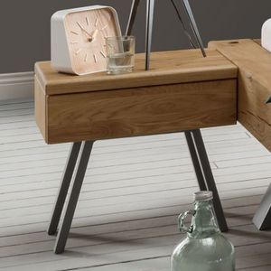 Nachttisch Rune Wildeiche Massivholz H 40 cm