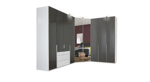 Eck-Kleiderschrank Bassiano