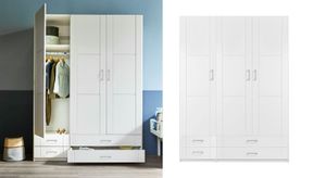LIFETIME Drehtüren-Kleiderschrank Original Kiefer Massivholz mit Schubladen