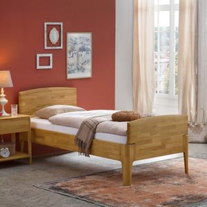 Einzelbett Brunon Komfort Kernbuche Massivholz