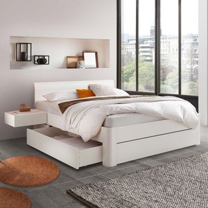 Doppelbett Alfeo Komfort Buche Massivholz mit Schubkasten