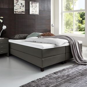 HOMELIV. Boxspringbett Luciano Webstoff ohne Kopfteil