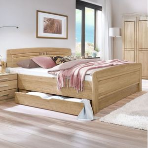 Bett Bloomfield Komfort Eiche teilmassiv mit Schubkasten
