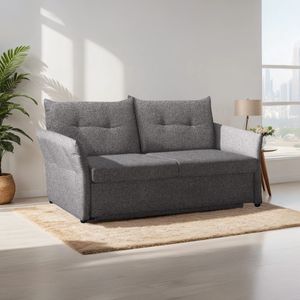 Schlafsofa Retford Webstoff/Velours mit Bettkasten