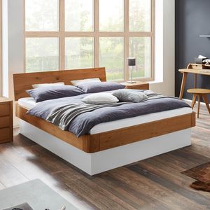 Bett Otavalo Komfort Eiche Massivholz mit Bettkasten