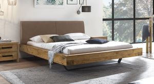 Balkenbett Okondo Wildeiche Vintage Massivholz