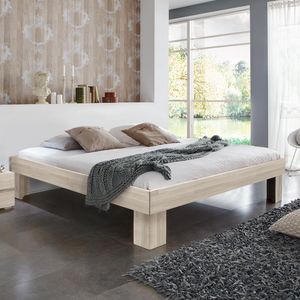 Bett Madrid Komfort Buche Massivholz ohne Kopfteil