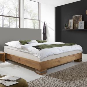 Boxspringbett Mexiana Wildeiche Massivholz ohne Kopfteil