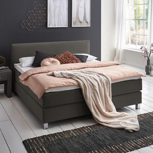 HOMELIV. Boxspringbett Ferryland Webstoff