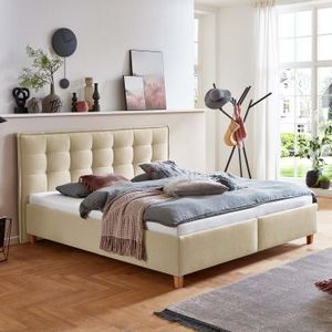 Polsterbett Lusaka Webstoff mit Bettkasten