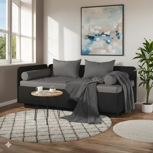 Polsterliege Eriko Kunstleder mit Bettkasten Seitenteil links