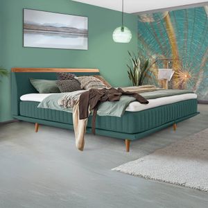 Boxspringbett Mavilla Eiche Webstoff