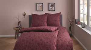 Kleine Wolke Mako-Satin-Bettwäsche Lisse Rot