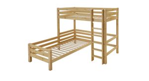 Eck-Etagenbett Kids Paradise Kiefer Massivholz mit Lattenrost