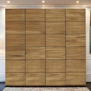 Drehtüren-Kleiderschrank Karan Kernbuche Massivholz