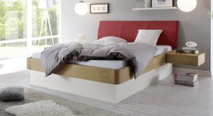 Bett Majuro Komfort Eiche Massivholz mit Bettkasten