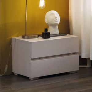 Nachttisch Pava Buche/Eiche Massivholz H 35 cm
