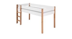 Mini-Hochbett Kids Nordic Buche teilmassiv mit Lattenrost