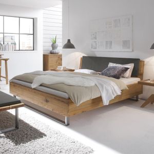 Bett Valletta Komfort Wildeiche Massivholz