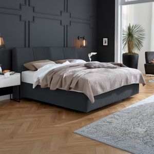 Musterring Boxspringbett Elias Webstoff JAB Kollektion mit Kopfteil geschwungen
