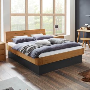 Bett Otavalo Komfort Eiche Massivholz mit Bettkasten