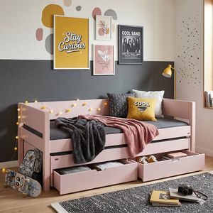 Kojenbett Kids Town Color Buche teilmassiv mit Lattenrost und Schubkasten