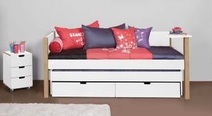 Kojenbett Kids Town Buche teilmassiv mit Lattenrost und Schubkasten