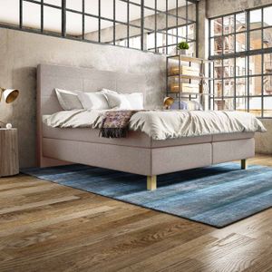 SCHLARAFFIA Boxspringbett Verdi Microvelours/Webstoff