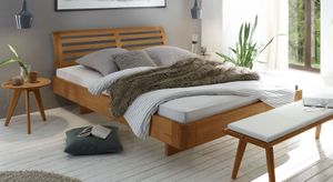 Bett Salerno Eiche Massivholz
