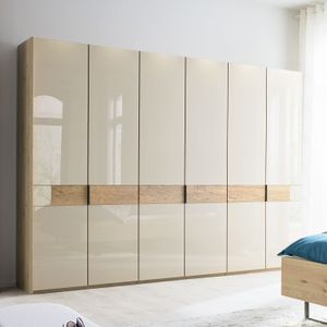 Musterring Drehtüren-Kleiderschrank San Francisco Eiche teilmassiv mit Glasfront