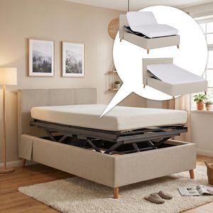 Einzelbett Henriette Komfort Webstoff mit Pflegebett-Funktion und Lattenrost