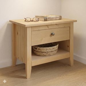 HOMELIV. Nachttisch Jerico Kiefer Massivholz H 51cm