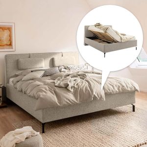SCHÖNER WOHNEN-Kollektion Polsterbett Madrid Komfort Webstoff mit Bettkasten und Lattenrost 180x200 cm
