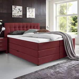 HOMELIV. Boxspringbett Luciano Webstoff mit Bettkasten