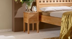Nachttisch Aargau Kernbuche/Wildeiche Massivholz H 50 cm