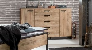 Kommode Mancos Eiche Dekor mit Schubladen