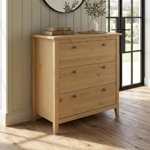 HOMELIV. Kommode Jerico Kiefer Massivholz mit Schubladen H 91cm