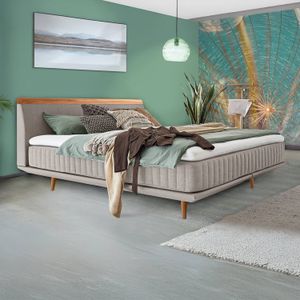 Boxspringbett Mavilla Eiche Webstoff