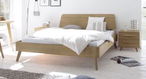 Bett Teko Eiche Massivholz