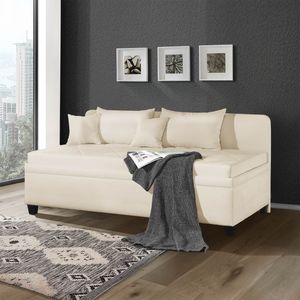 Sofaliege Kamina Microvelours mit Bettkasten