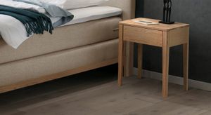 Nachttisch Denar Eiche/Nussbaum Massivholz H 58 cm