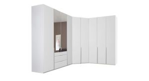 Eck-Kleiderschrank Ceprano mit Beleuchtung