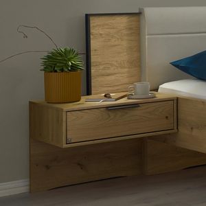Musterring Schwebenachttisch San Francisco Eiche teilmassiv H 48cm