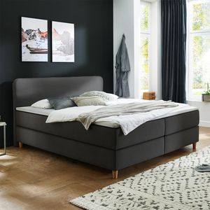 HOMELIV. Boxspringbett Kannur Webstoff