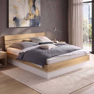 Bett Larus Komfort Wildeiche Massivholz mit Bettkasten