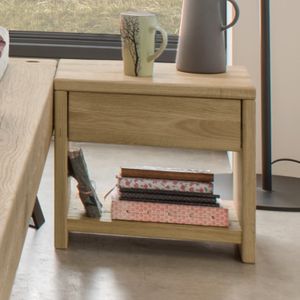 Nachttisch Vetralla Wildeiche Massivholz H 40 cm